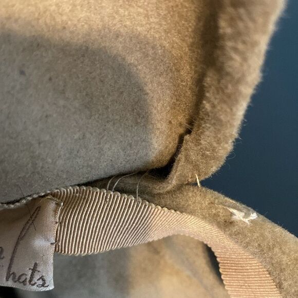 Vintage Florence Reichman Camel Tan Fascinator Hat - Picture 7 of 7